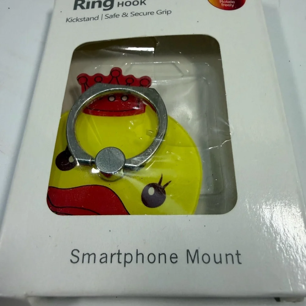 💜3/$15 Ring Hook Smartphone Mount - Yellow Duck Design